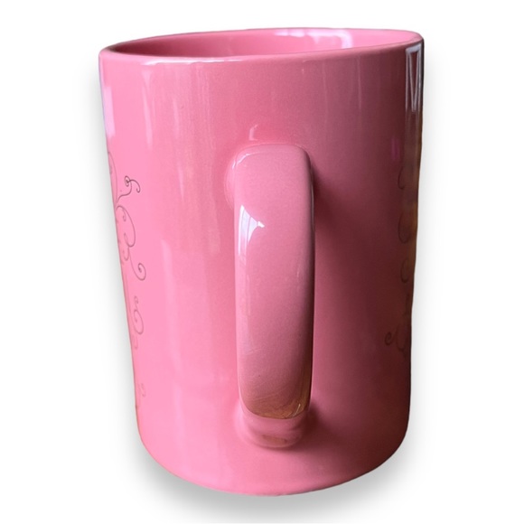 Fringe Studio Overactive Imagination Pink Mug Gold Deco Script - Picture 9 of 10